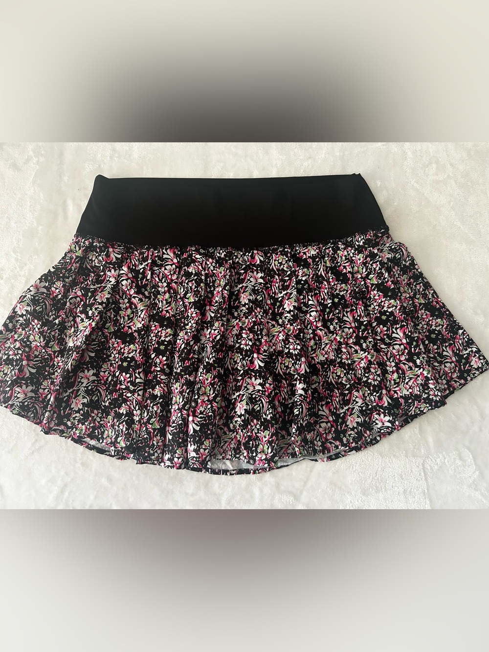 VOGO Athletica Black & Pink Floral Athletic Tennis Skort Women’s Size XL